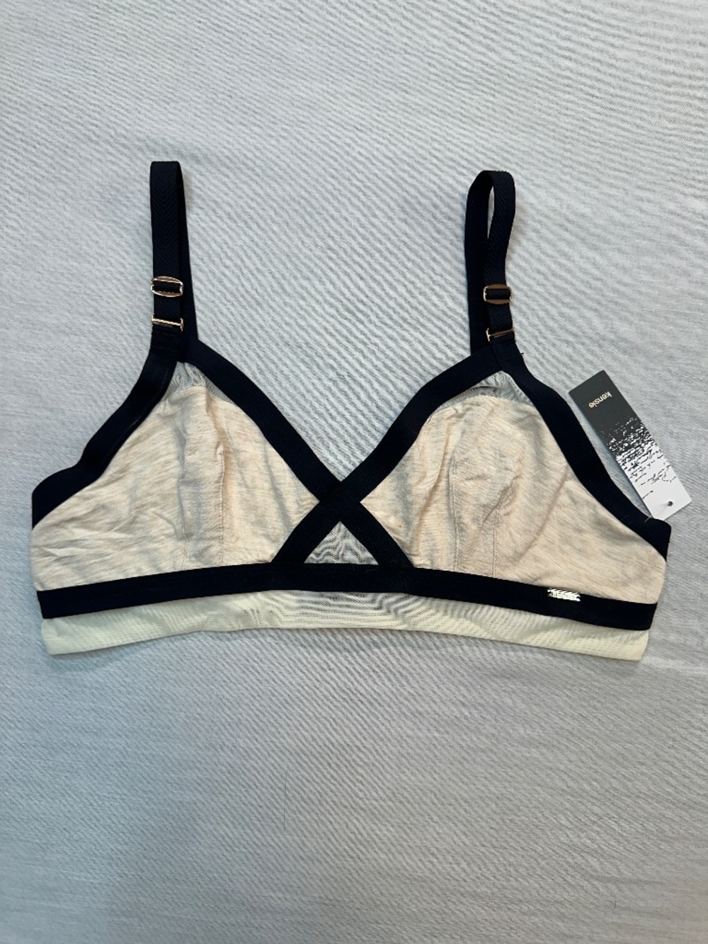 NWT Kensie Bralette Sz Large Color Block Strap